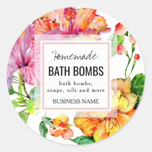 custom homemade bath bombs label