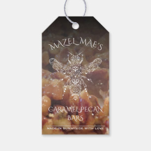 Custom Homemade Caramel-Pecan Bars Honey Labels