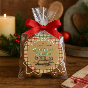 Custom Homemade Christmas Cookies Label Roll