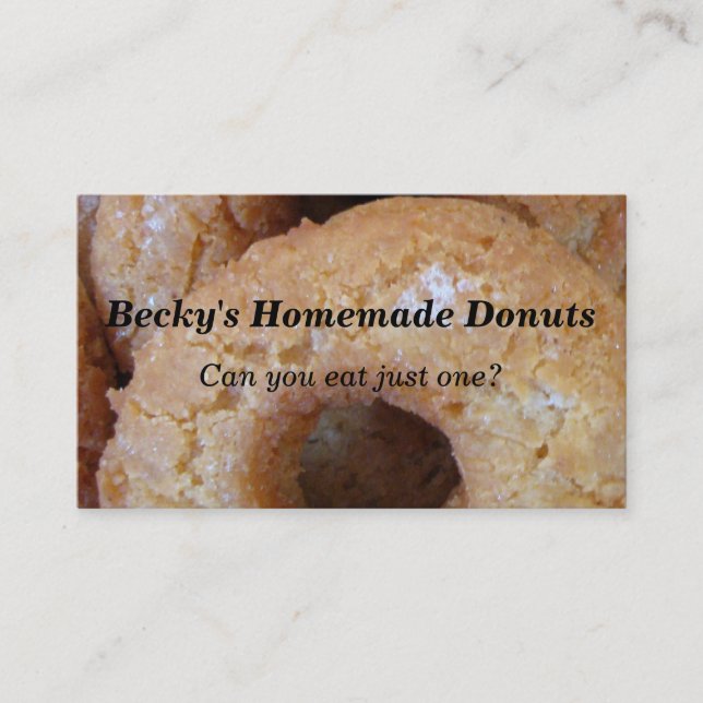 Custom Homemade Donuts Doughnuts Business Card (Front)