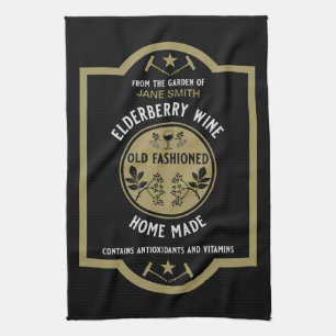 Custom Homemade Elderberry Kitchen Towel