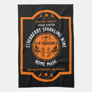 Custom Homemade Elderberry Sparkling Kitchen Towel