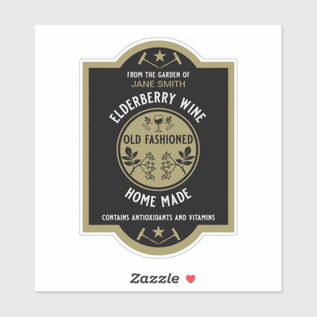 Custom Homemade Elderberry Sticker (Sheet)