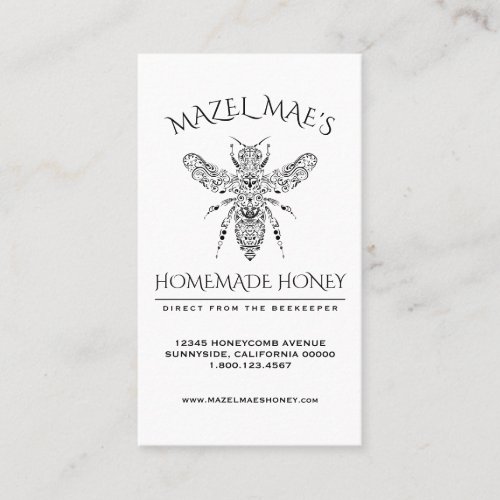 Custom Homemade Honey Business Card