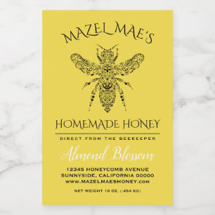 Custom Homemade Honey Flavor Food Label