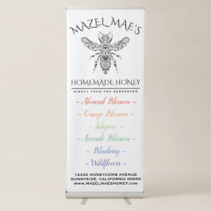 Custom Homemade Honey Flavors Retractable Banner