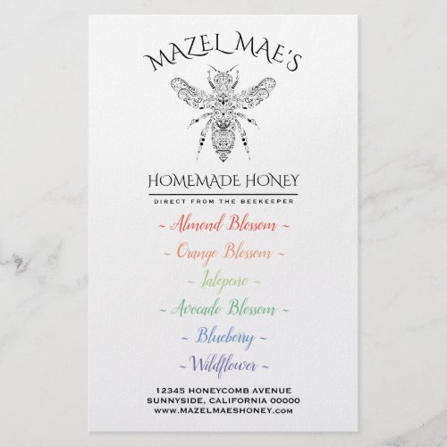 Custom Homemade Honey Flyer