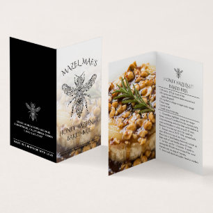 Custom Homemade Honey Hazelnut Baked Brie Recipe Business Card