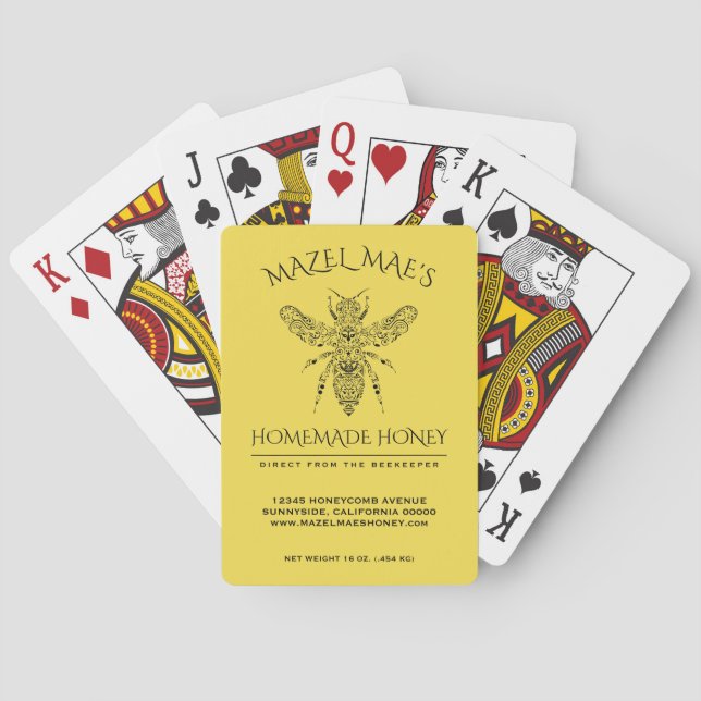 Custom Homemade Honey Poker Cards (Back)