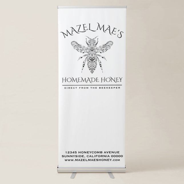 Custom Homemade Honey Retractable Banner (Front)