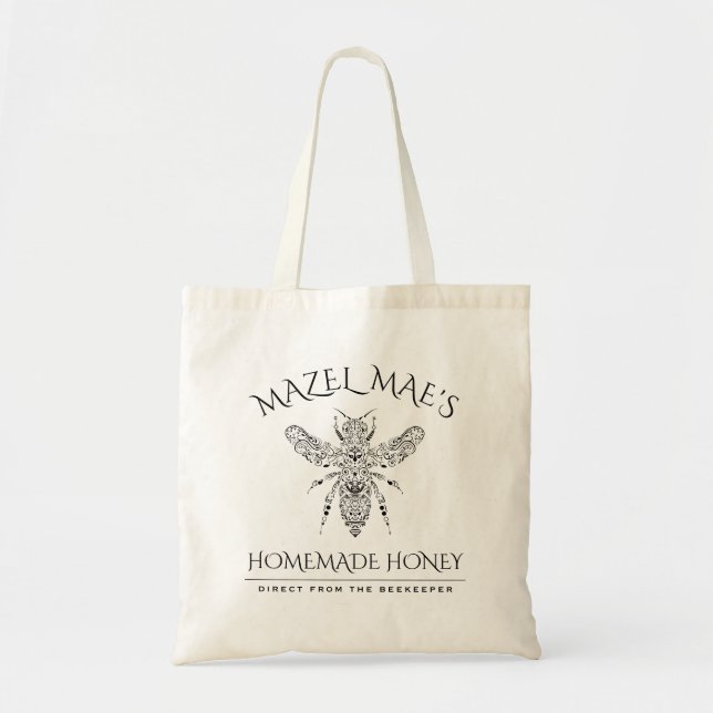 Custom Homemade Honey Tote Bag (Front)