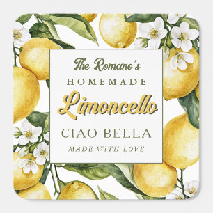Custom Homemade Italian Limoncello Label