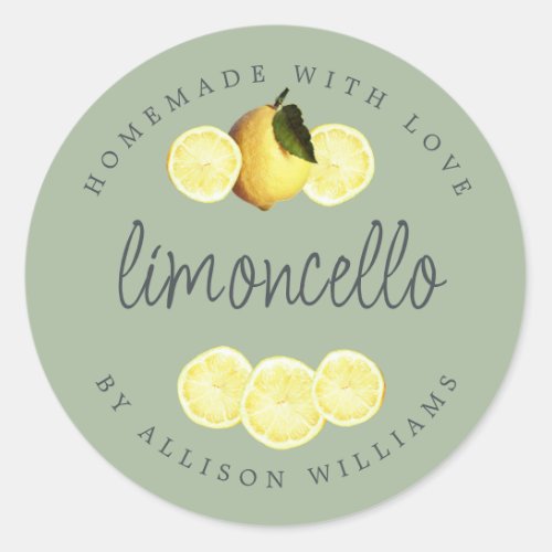 Custom Homemade Limoncello Label