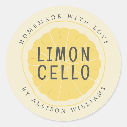 Custom Homemade Limoncello Label 