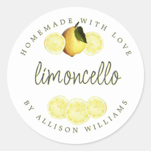 Custom Homemade Limoncello Label