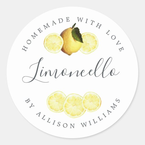 Custom Homemade Limoncello Label