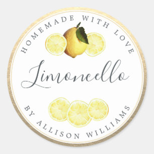 Custom Homemade Limoncello Label Champagne Gold