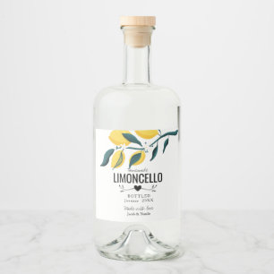 custom homemade limoncello wedding favor lemonade liquor bottle label