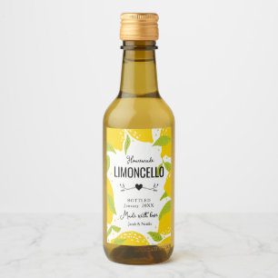 custom homemade limoncello wedding favor lemons wine label