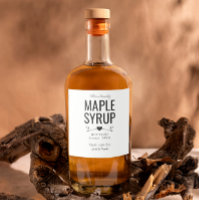 custom homemade maple syrup wedding favor