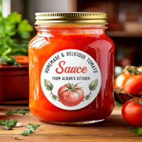 Custom Homemade Tomato Sauce Canning label