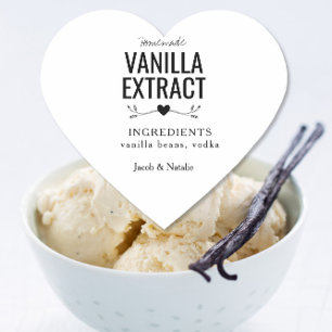 custom homemade vanilla extract wedding wine label