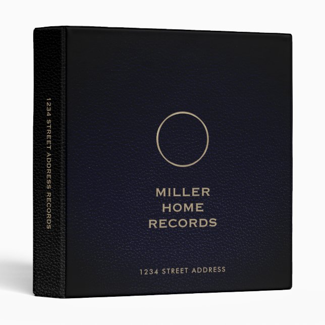 Custom Homeowner Records Binder (Front/Spine)