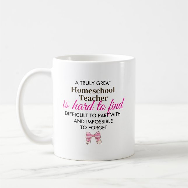 Custom Homeschool Teacher Teacher Appreciation  Coffee Mug (Left)