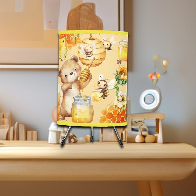 Custom Honey Bear Bees Tripod Lamp (Creator Uploaded)