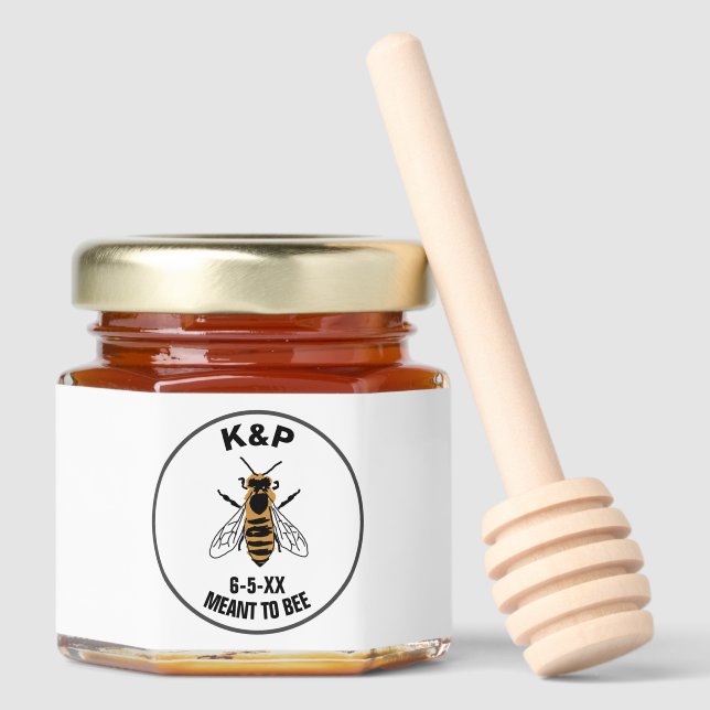 Custom Honey Bee Painting Wedding Jar Favors (Front)