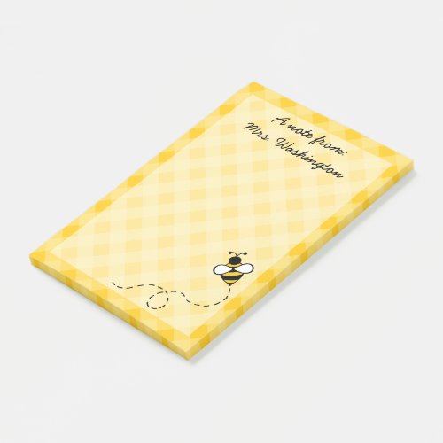 Custom Honey Bee Teachers Post It Notes Gift