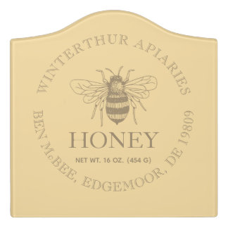 Custom Honey Business Promotional Door Sign