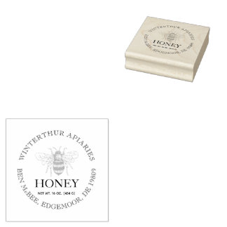 Custom Honey Business Promotional Rubber Stamp