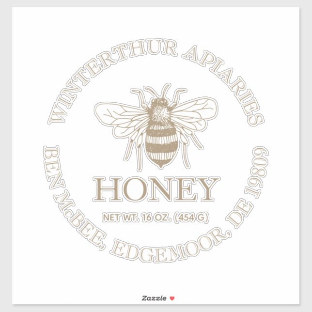 Custom Honey Business Promotional Sticker (Sheet)