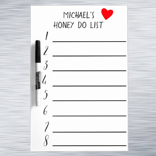 Custom Honey Do List Reusable Notes Dry Erase Board