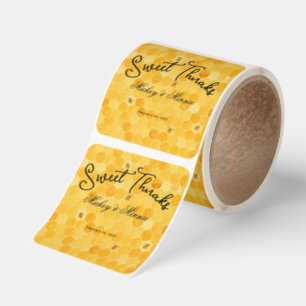Custom Honey Favor Classic Roll of Square Sticker