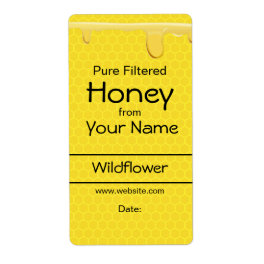 Custom Honey Labels Honeycomb Customizable Text