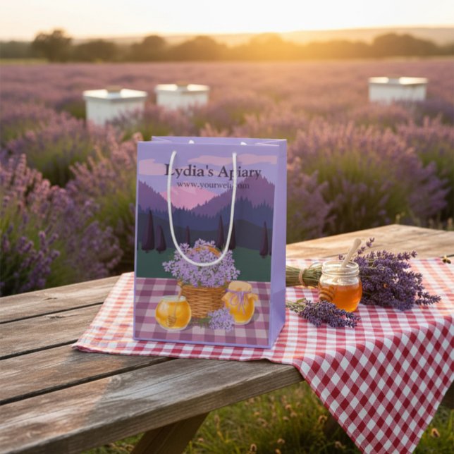 Custom Honey & Lavender Gift Paper Bag (Creator Uploaded)