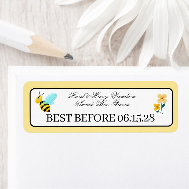 Custom Honey Stamp Durability Date Label (Insitu)