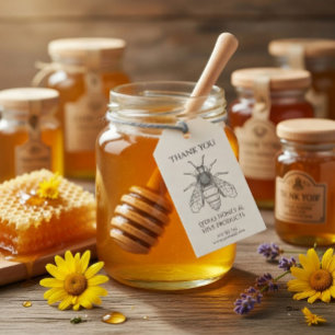 Custom Honeybee “Thank You” Tag for Honey Products