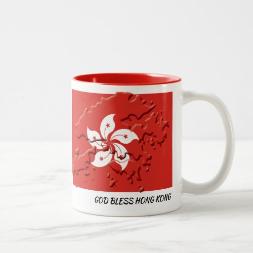 Custom HONG KONG Flag Two_Tone Coffee Mug