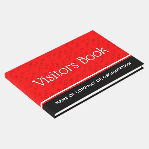 Custom HONOR THE LORD Visitors RED Guest Book