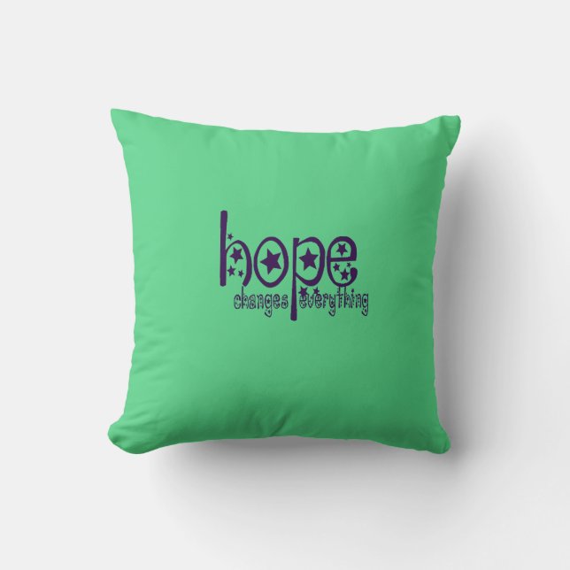 Custom Hope Christmas Pillow - Cheer Inspired Deco (Front)