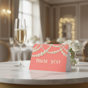Custom Horizontal Folded Thank You Card