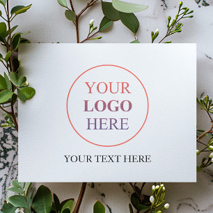 Custom Horizontal Logo – No Minimum Order Invitation Postcard