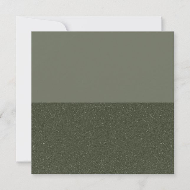Custom Horizontal Split Moss Green Thank You Card (Front)