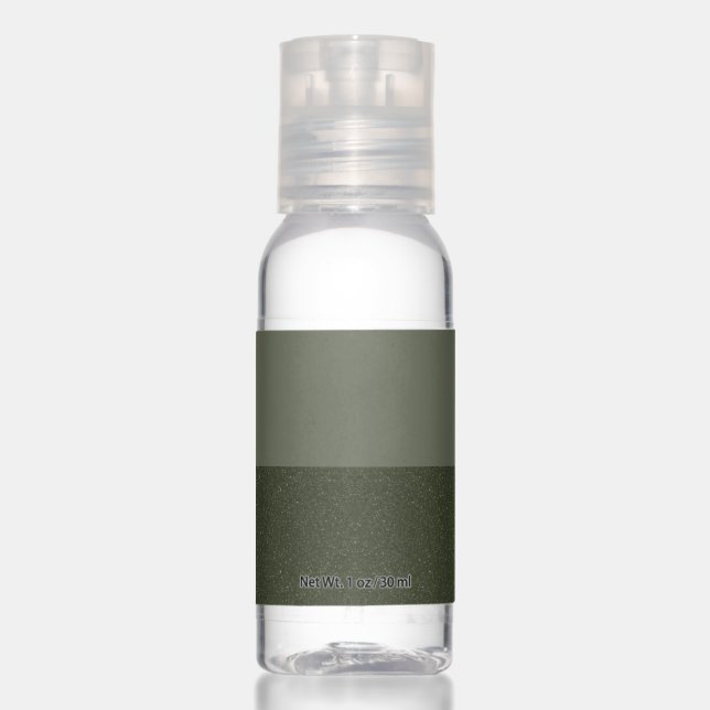 Custom Horizontal Split Moss Green Travel Bottles Hand Sanitizer (Front)