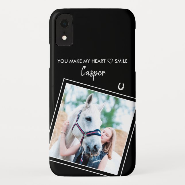 Custom Horse Equestrian Animal Photo Case-Mate iPhone Case (Back)