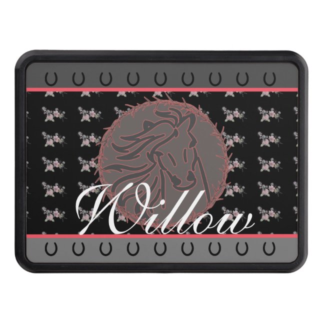Custom Horse Name Trailer Hitch Cover (Front)