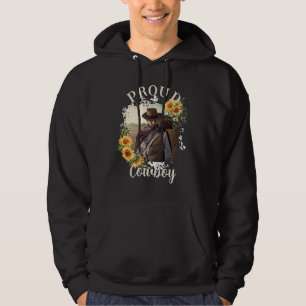 Custom Horse Pet Photo Text Sunflower Accent Hoodie